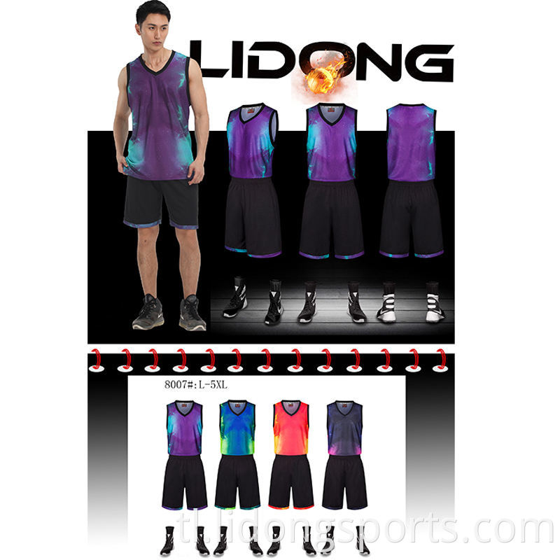 Magaan na weight basketball uniporme jersey at shorts na na -customize na suit ng basketball